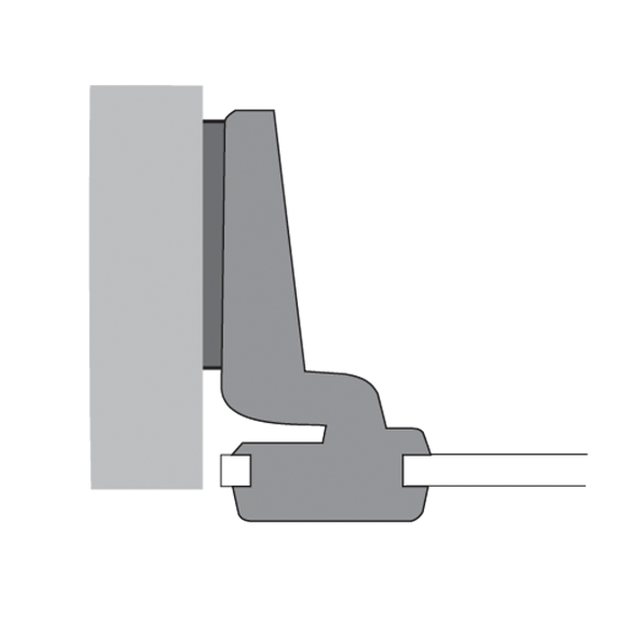 HETTICH Intermat Glastürscharnier (Intermat 9904), einliegend, Öffnungswinkel 95°, zum Anschrauben (-), 72968