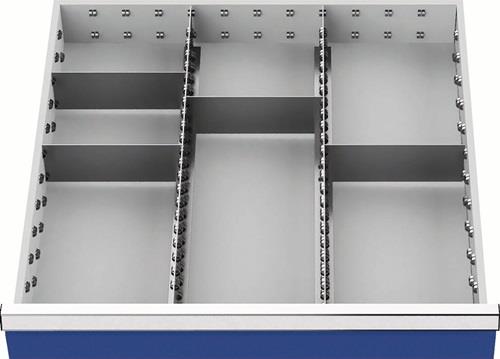 Nordwest Schubladenunterteilungsmaterial Front-H.150mm 2 Längs-/4 Querteiler