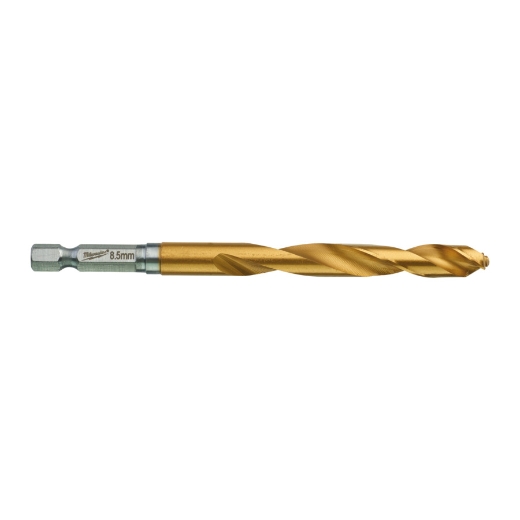 MILWAUKEE 8,5 x 114 mm SHOCKWAVE Metallbohrer HSS-G RED HEX Titan 1/4"