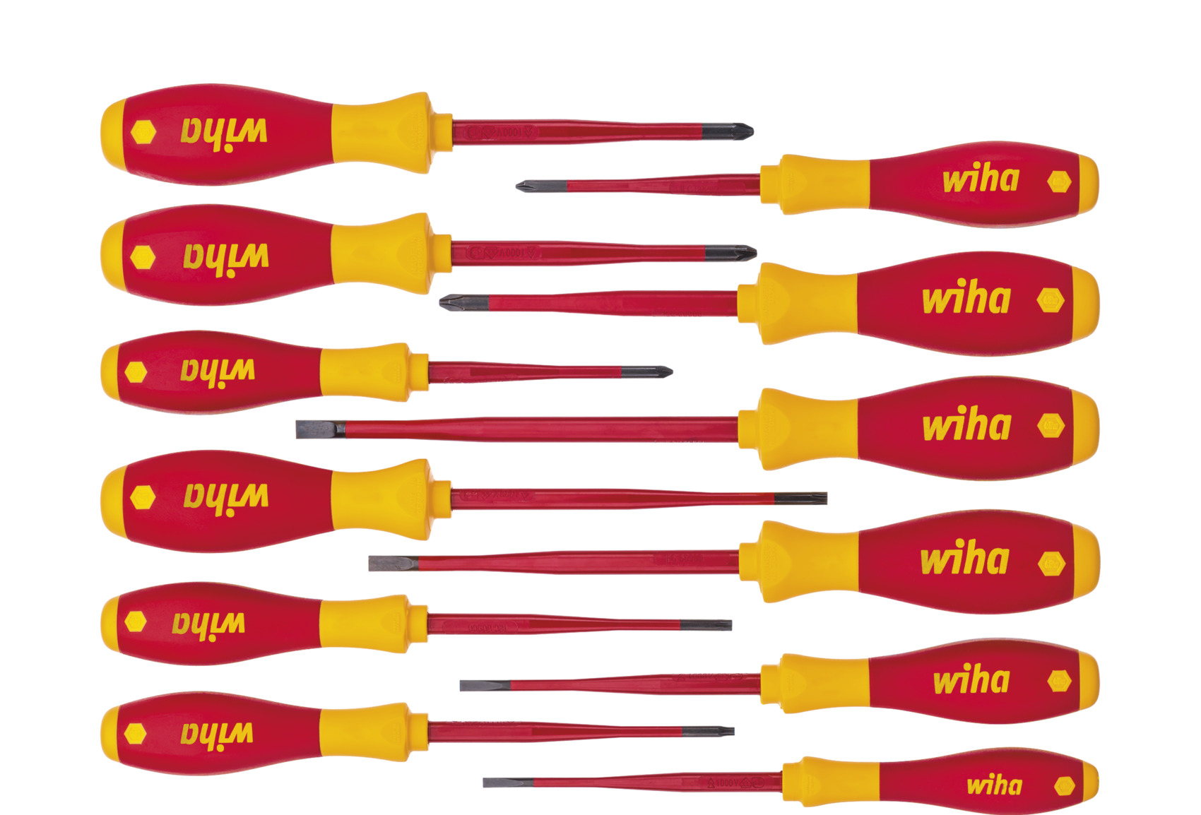 Wiha Schraubendreher Set SoftFinish® electric slimFix gemischt 12-tlg. (41003)