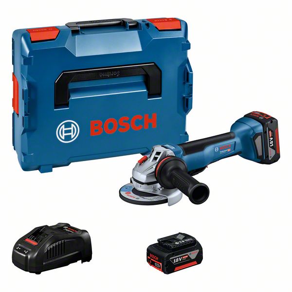 BOSCH Akku-Winkelschleifer GWS 18V-10 P, (2x5,0Ah, L)