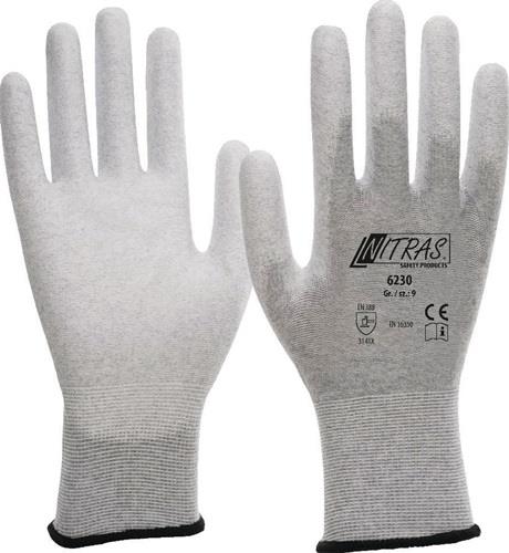 NITRAS Handschuhe 6230 Gr.9 grau/weiß EN 388,EN 16350 PSA II 12 NITRAS