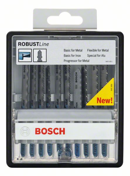 BOSCH Stichsägeblatt-Set Robust Line Metal Expert, T-Schaft, 10-teilig