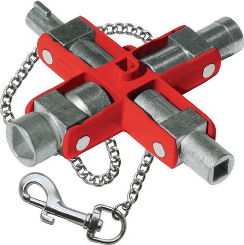 SCHUEBO Doppel-Schaltschrankschlüssel SuBMaster 9 in 1 14 Funktionen m.Karab.h.an Kette SCHUEBO Doppel-Schaltschrankschlüssel SuBMaster 9 in 1 14 Funktionen m.Karab.h.an Kette
