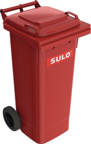 SULO Müllgroßbehälter 80l HDPE rot fahrbar,n.EN 840 SULO