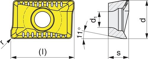 TECWERK Wendeschneidplatte APKT100305PDER-M PMK40 Bearb.mittel TECWERK