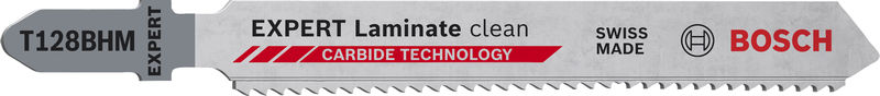 BOSCH EXPERT ‘Laminate Clean’ T128 BHM Stichsägeblatt, 3 Stück. Für Stichsägen