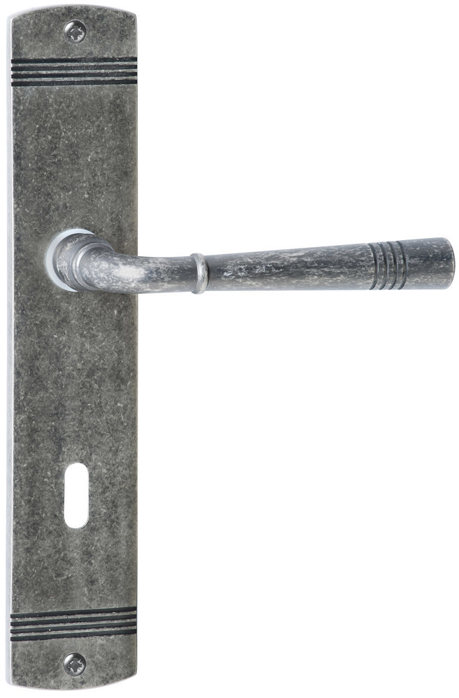 HERMAT Drückergarnitur mit Langschild LYON 1174.F/2274, Schmiedeeisen