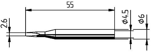 ERSA Lötspitze Serie 162 meißelförmig B.2,6mm 0162 KD/SB ERSA