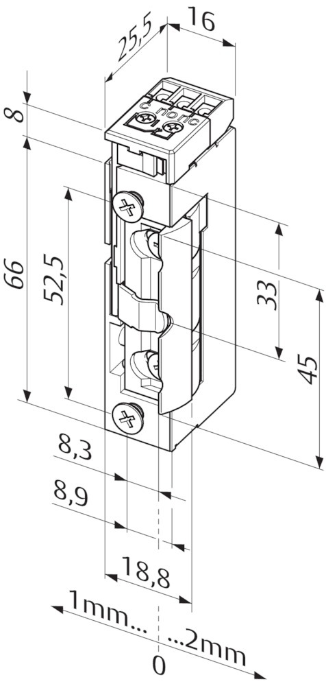 effeff Elektro-Türöffner mit Flachschließblech 11805RR effeff Elektro-Türöffner mit Flachschließblech 11805RR