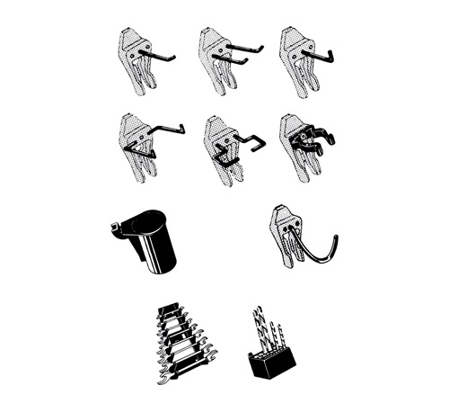 RAACO Werkzeughaken-Mixset 53tlg. f.Art.Nr.795605,795584,795698-699 Clip Mix 53