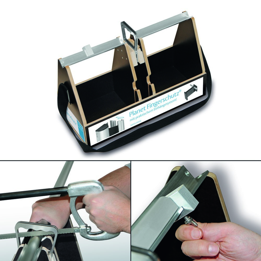 PLANET Fingerschutz Abdeckprofil FSA 8500, Aluminium,3-teilig, Set, vorgebohrt ,Ø 22,5 mm 1.980 mm weiß