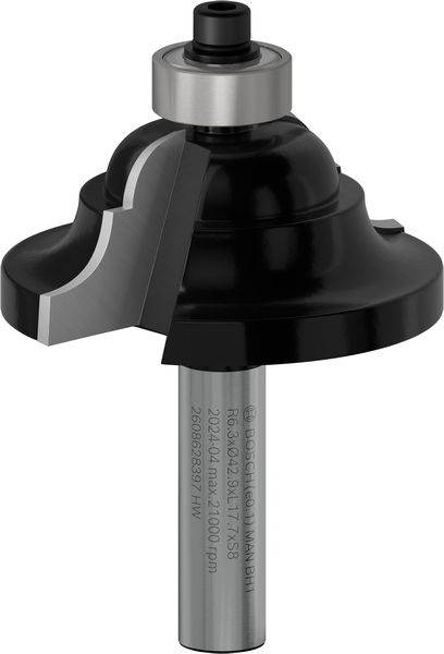 BOSCH Profilfräser D, 8 mm, R1 6,3 mm, B 15 mm, L 18 mm, G 60 mm