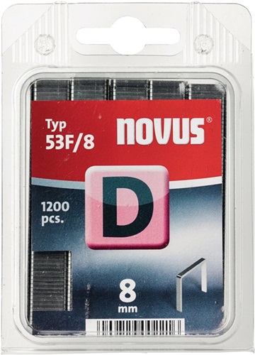 NOVUS Flachdrahtklammer D Typ 53 F Klammer-B.11,3mm 6mm 1,25mm 1200 St.NOVUS