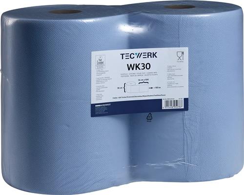 TECWERK Putztuch WK 30 L.ca.360 mmxB.ca.380mm blau 3-lagig,volumengeprägt TECWERK