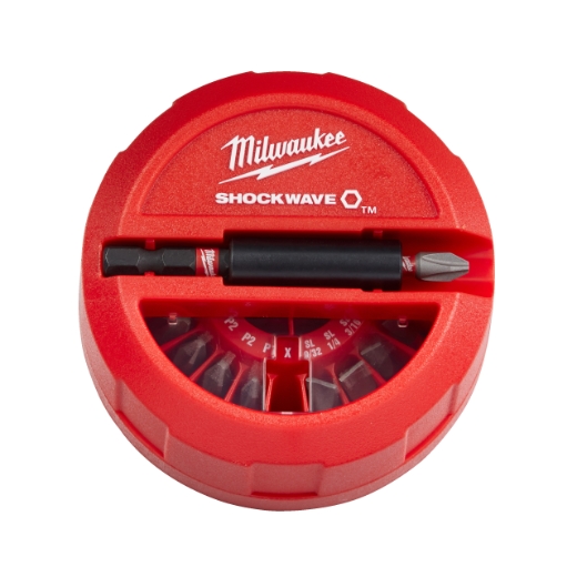 MILWAUKEE 15-tlg. SHOCKWAVE Bitset SHOCKWAVE Puck Set