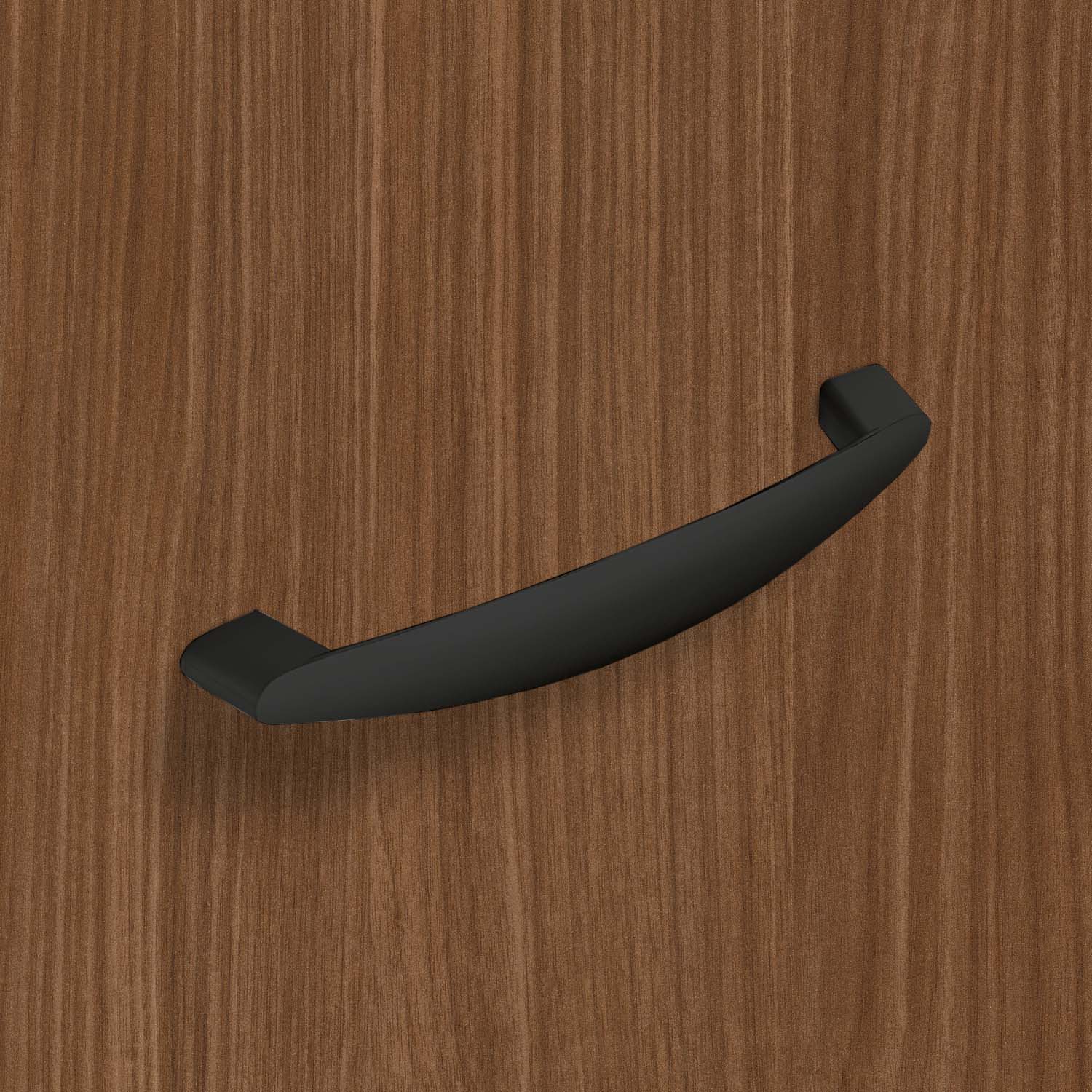 HETTICH Griff Dinia, Bohrabstand 128 mm, L 143 mm, B 18 mm, H 29 mm, Schwarz matt, 9345392