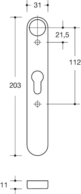 HEWI Kurzschild 217.23RLN, Kunststoff HEWI Kurzschild 217.23RLN, Kunststoff
