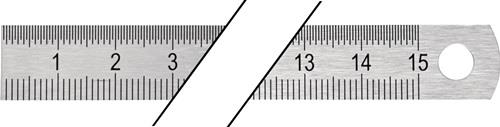 PROMAT Stahlmaßstab L.150mm rostfr.Stahl biegsam Teilung B=mm/1/2mm PROMAT