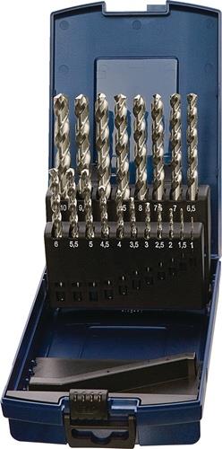 TECWERK Spiralbohrersatz DIN 338 Typ VA D.6-10x0,1mm HSS-Co 41tlg.Ku.-Kass.TECWERK