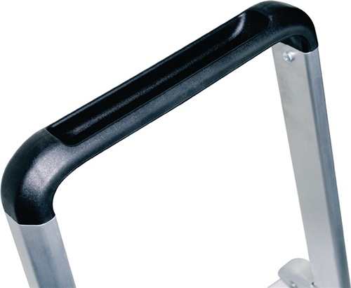 GÜNZBURGER Stufenstehleiter 3 Stufen Alu.Gesamt-H.1310mm Stufen-Holmverbindung geschraubt