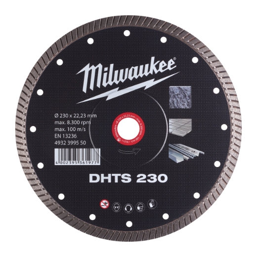 MILWAUKEE Hart, dünn, geschlossen Diamanttrennscheibe DHTS 230 mm