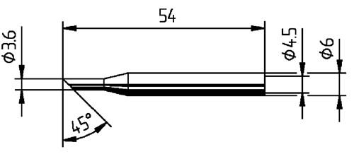 ERSA Lötspitze Serie 162 angeschrägt B.3,6mm 0162 LD/SB ERSA