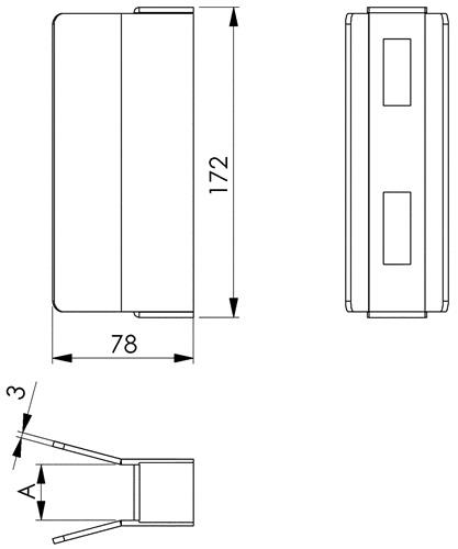 AMF Schiebetorschließkasten 147S-40 blk z.Anschweißen AMF