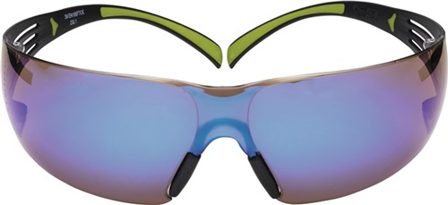3M Schutzbrille SecureFit-SF400 EN 166,EN 172 Bügel schwarz grün,Scheiben blau PC