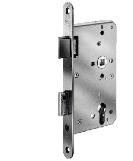 BKS Panik-Einsteckschloss für zweiflügelige Türe B 2329, kantig, 9/72 mm, Edelstahl