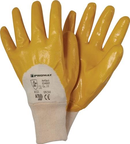 PROMAT Handschuhe Ems Gr.10 gelb besonders hochwertige Nitrilbeschichtung