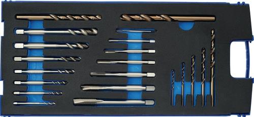 PROMAT Maschinengewindebohrerset DUO DIN 371/376 B/C M3-M12 21-tlg.HSS-Co Ku.-Kass.