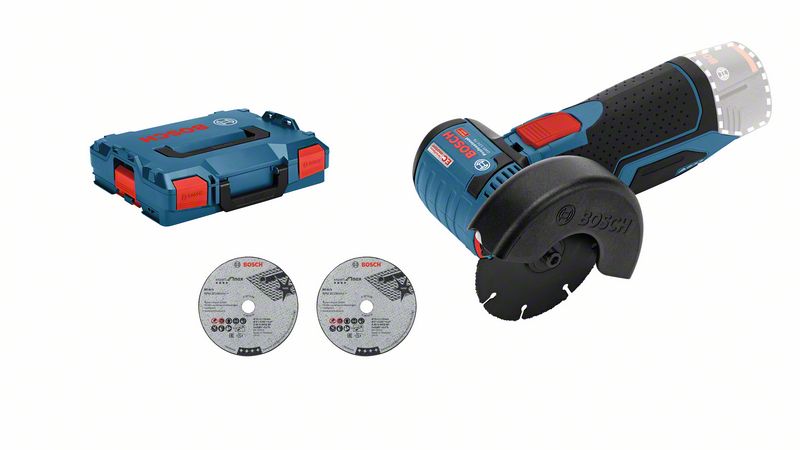 BOSCH Akku-Winkelschleifer GWS 12V-76, Solo Version, L-BOXX