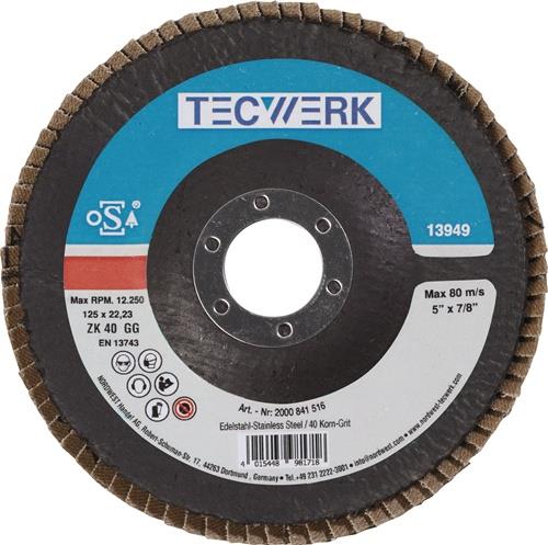 TECWERK Fächerscheibe D.115mm K.60 kon.INOX ZK TECWERK