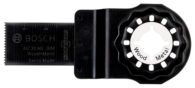 BOSCH BIM Tauchsägeblatt AIZ 20 AB, Wood and Metal, 30 x 20 mm, 5er-Pack