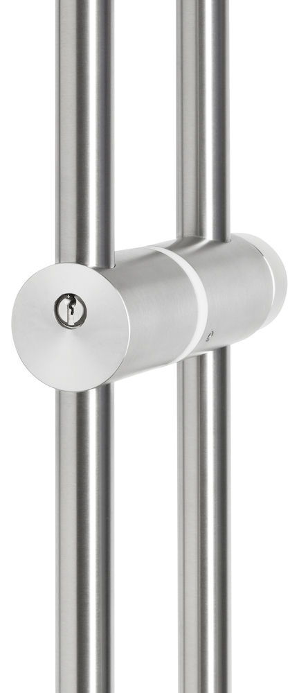 HERMAT Stoßgriffpaar 8002, D 25 mm, Edelstahl