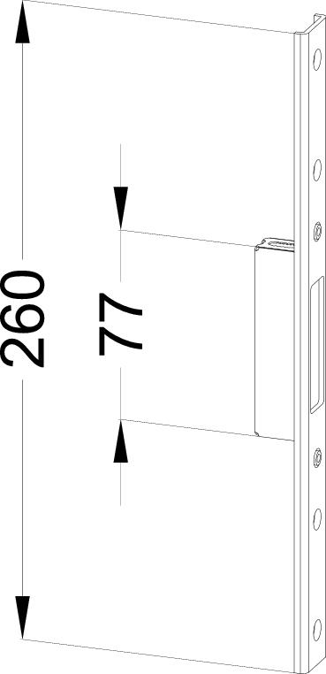 WINKHAUS Profilschließblech für Türen STV U2403, kantig, Stahl