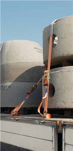 SPANSET Ratschen-Zurrgurt DIN 12195-2 L.8m B.50mm 2-tlg.m.Ratsche+R-Haken LC U 5000 daN