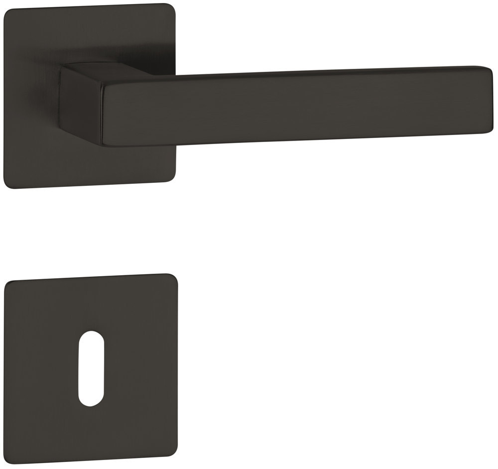 HERMAT Wechselgarnitur mit Rosetten WEST 1682.L/2611.FL/3127/K, Edelstahl, , smoke black