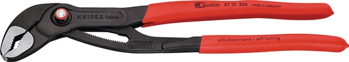 KNIPEX Wasserpumpenzange Cobra® L.300mm Spann-W.60mm pol.Ku.-Überzug Quick Set KNIPEX