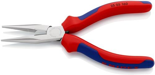 KNIPEX Flachrundzange L.160mm flach/rund ger.Mehrkomp.-Hüllen KNIPEX