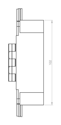 BSW verdecktl.Objektband Hide 3D130-80 Alu.F1 Bandhöhe 130mm Bel.-W.80kg BSW
