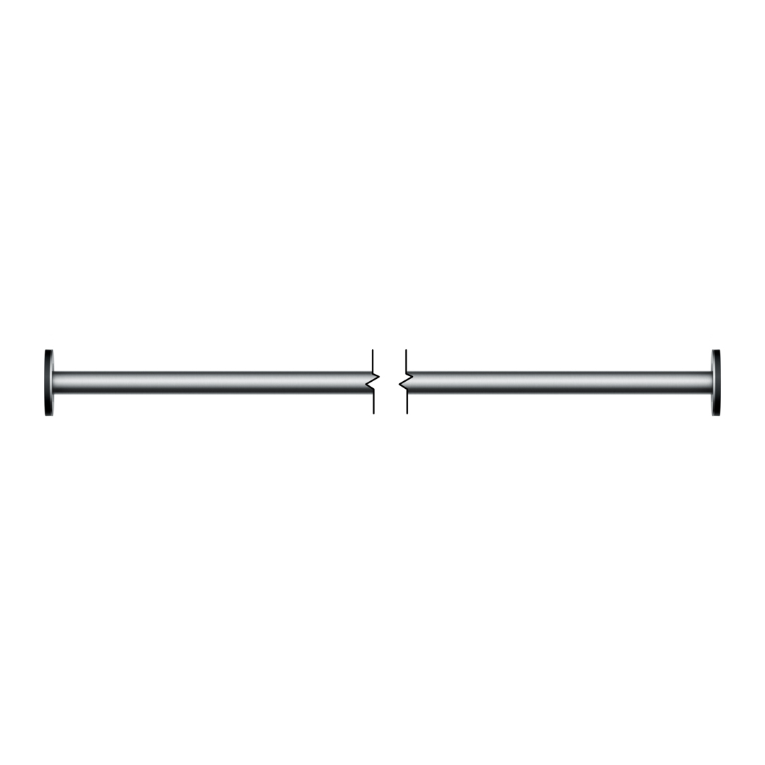 KWS Duschvorhangstange für Nischen 900mm Edelstahl fein matt