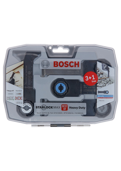 BOSCH Sägeblätter-Set Best of Heavy Duty, StarlockMax, 4 Stück