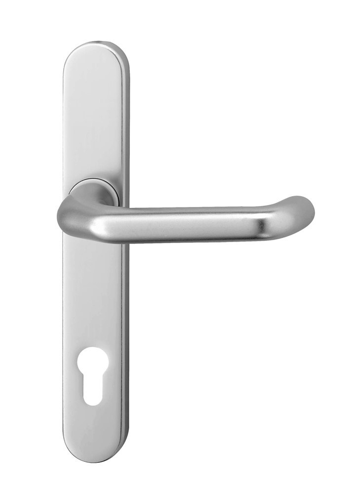 EDI FH Drückergarnitur mit Langschild Kronos 1301/0036, Aluminium