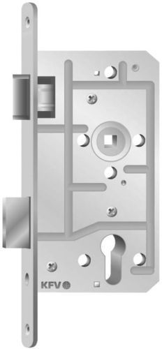 KFV Objekt-Einsteckschloss OES 1133, 8/78 mm, rund, Edelstahl