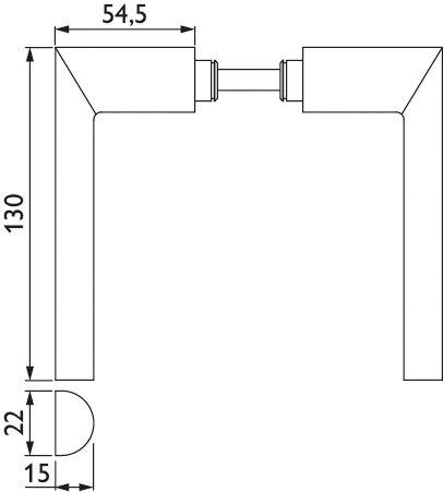 HERMAT Türdrückerpaar BASIC 13 1813, Edelstahl HERMAT Türdrückerpaar BASIC 13 1813, Edelstahl