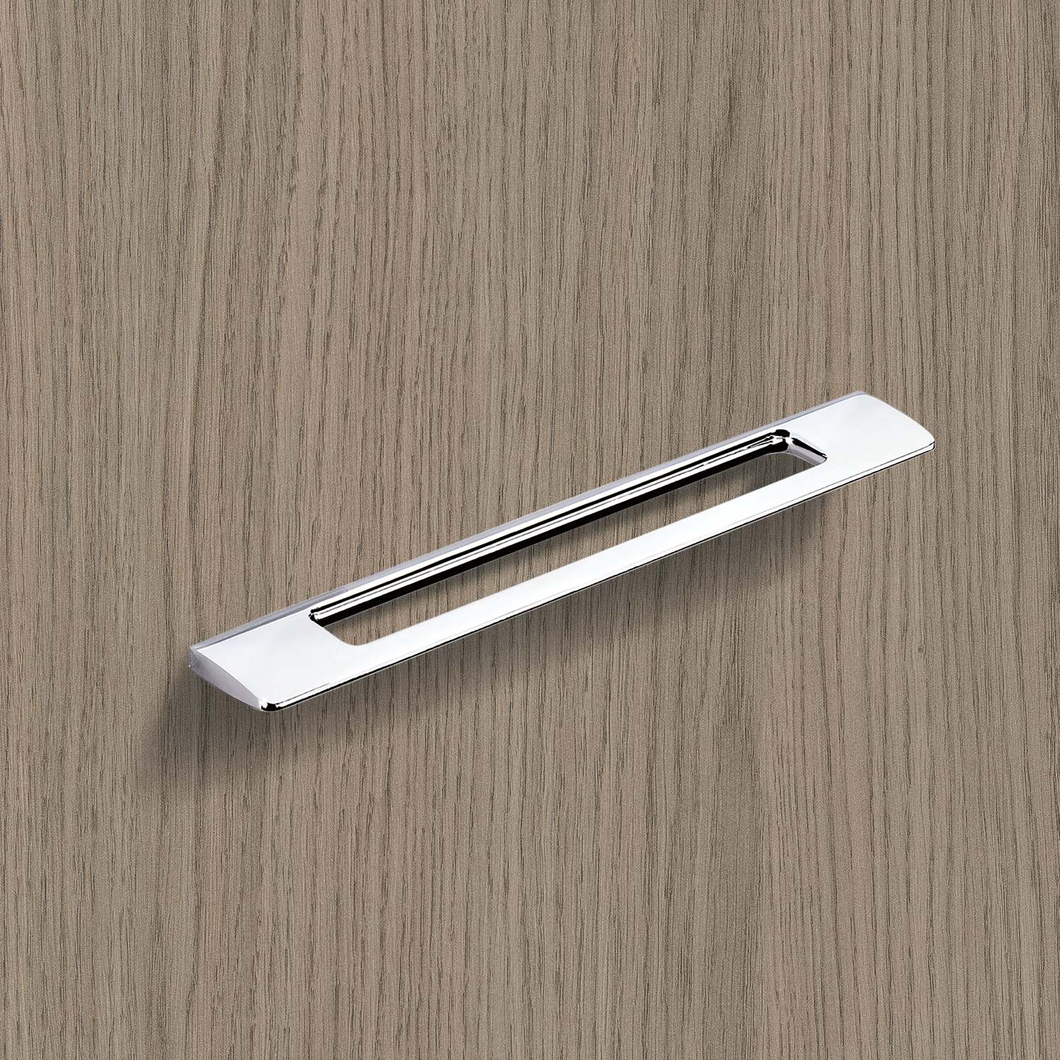 HETTICH Griff Nubia, •–• 192 / 352 mm, L 437 mm, B 8 mm, H 35 mm, Verchromt glanz, 9106169