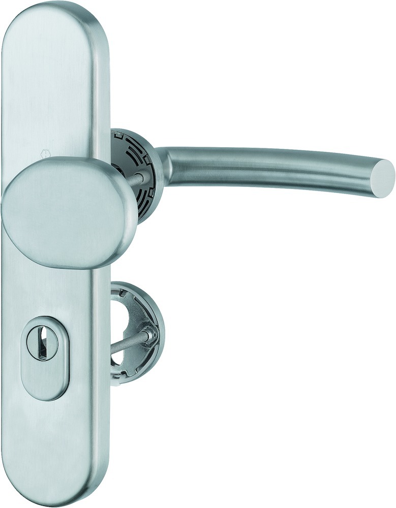 HOPPE® FH Schutz-Kombi-Wechselgarnitur Trondheim FS-E86G/3332ZA/42H/42HS/1430, Edelstahl, 10723229