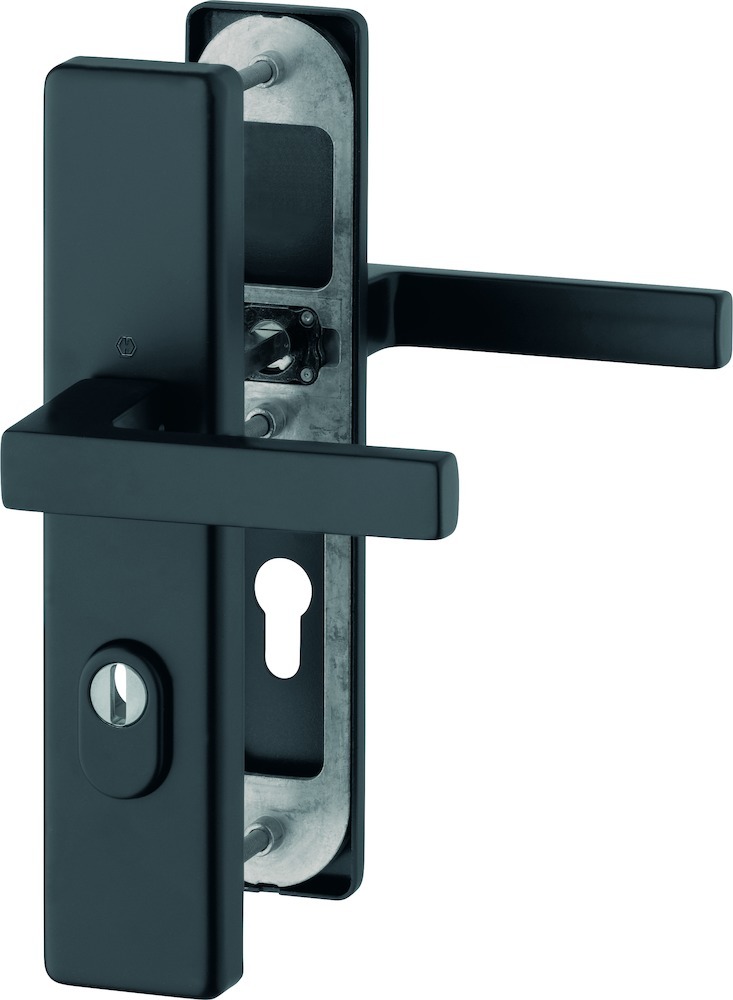 HOPPE® Schutz-Drückergarnitur mit Langschild Austin 1769/2222ZA/2210, 8/72 mm, Aluminium, 11758818